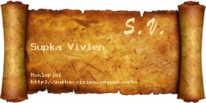 Supka Vivien névjegykártya